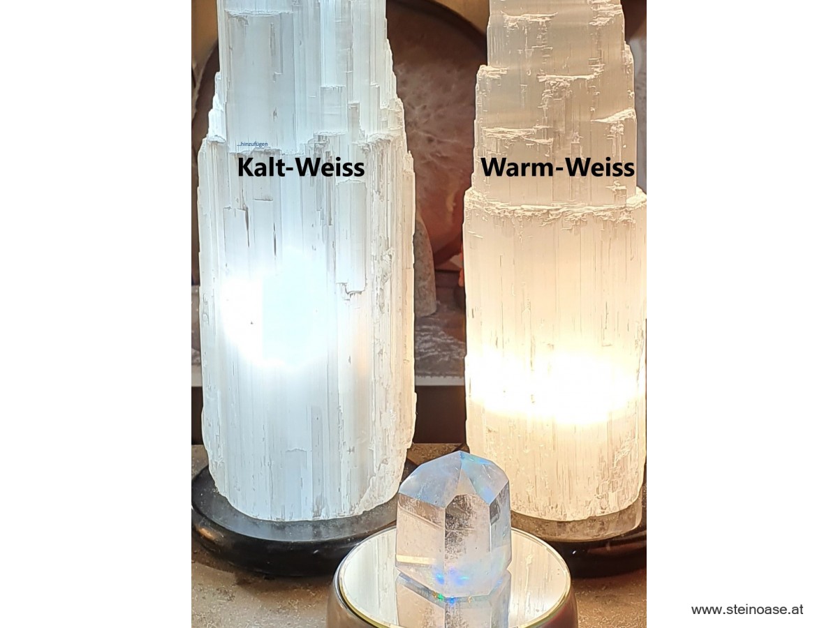Selenit Lampe Twin Tower Led Mit Sockel 